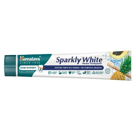 Himalaya Sparkly White set, tandpasta op kruidenbasis, whitening, 2 x 75 ml
