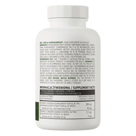 OstroVit KSM-66 Ashwagandha, 120 Kapseln