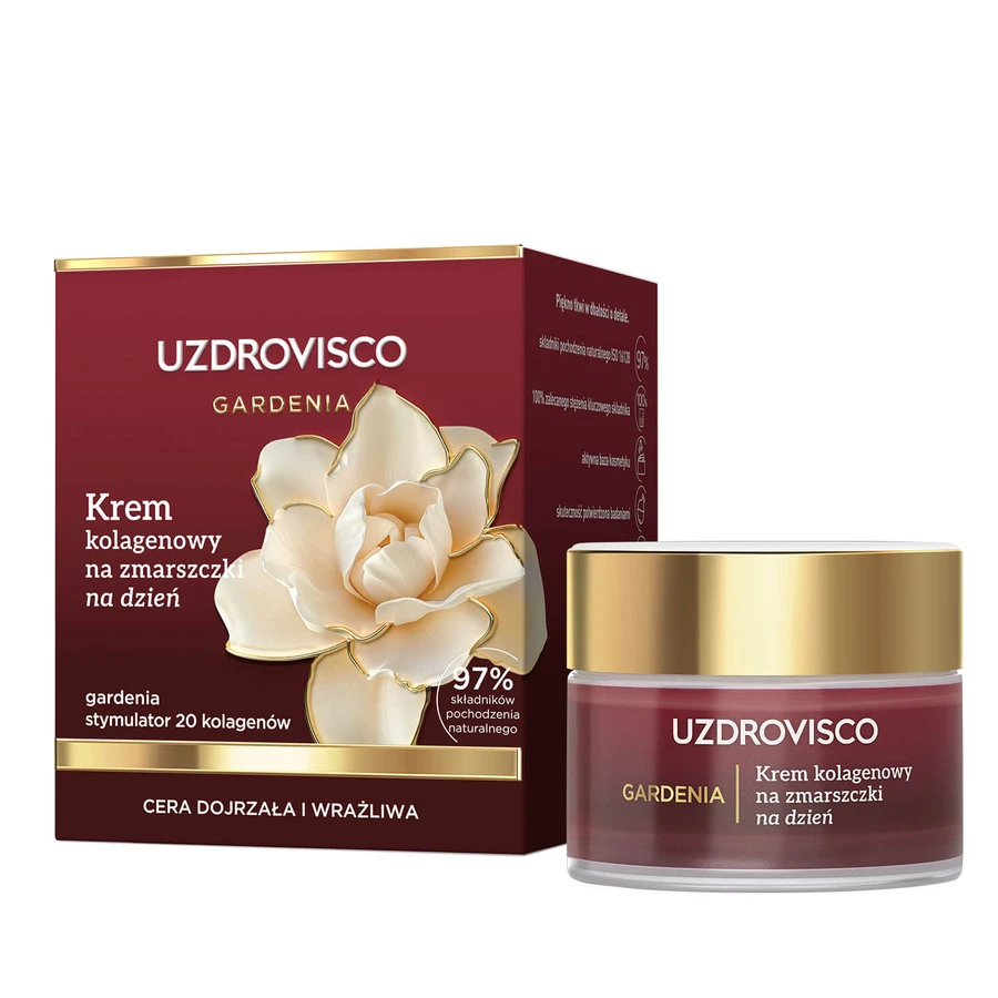 Uzdrovisco Gardenia, kolagenowy krem na zmarszczki na dzień, 50 ml: ceny i cechy
