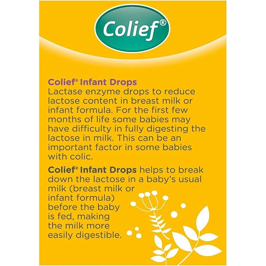 Lactase enzyme drops, Infant drops, 15 ml, Colief