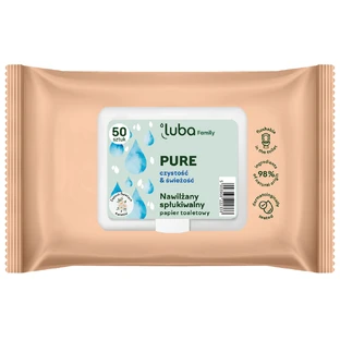 Luba Eco Family, vochtig toiletpapier, puur, 50 stuks