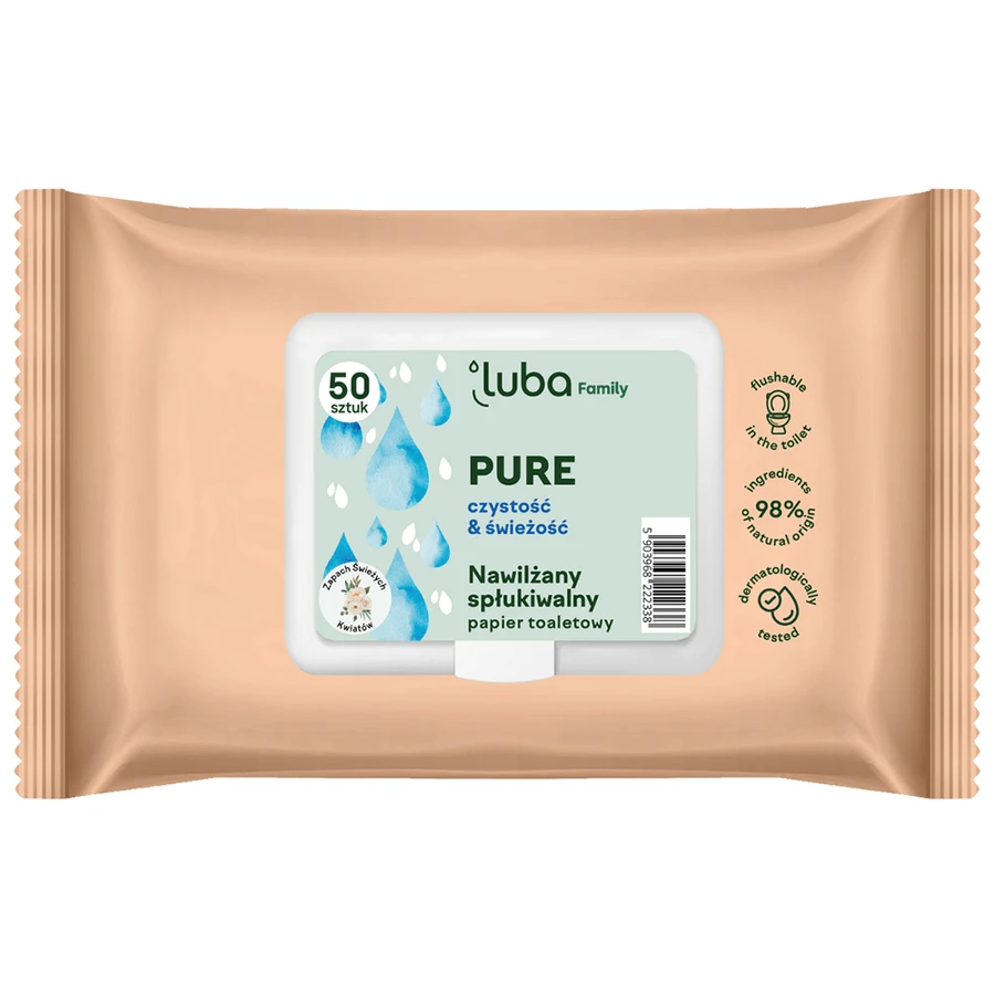 Luba Eco Family, vochtig toiletpapier, puur, 50 stuks