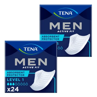 Set Tena Men Active Fit, solette anatomiche per uomo, livello 1, 2 x 24 pezzi