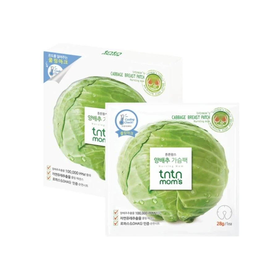 Tntn mom's, mascarilla para el pecho con extracto de col, 8 piezas