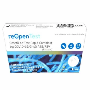 Rapid test for Sars-Cov 2 Ag and Influenza A&B/RSV 4 in 1 Combo Reopen, 1 piece, Montana Med