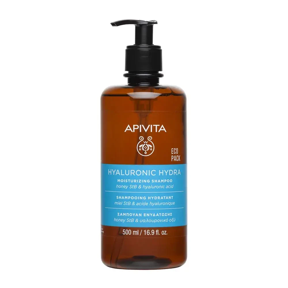 Hydraterende shampoo met honing en hyaluronzuur Hyaluronic Hydra, 500 ml, Apivita