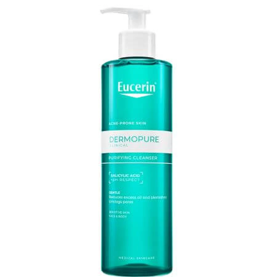 Reinigende gel met salicylzuur Dermo Pure, 400 ml, Eucerin