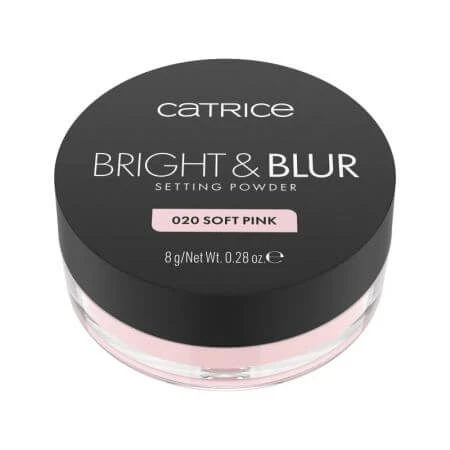 Setting Powder, 020 Zacht Roze, Bright & Blur Setting Powder, 9 g, Catrice