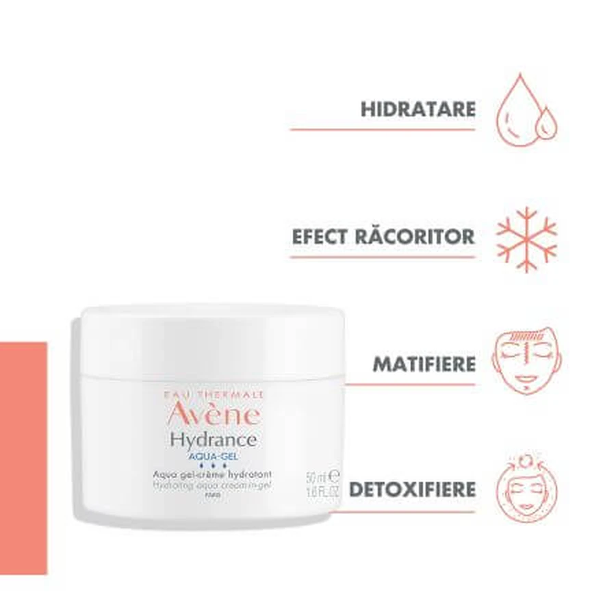 Crème hydratante visage Aqua Gel Hydrance, 50 ml, Avène
