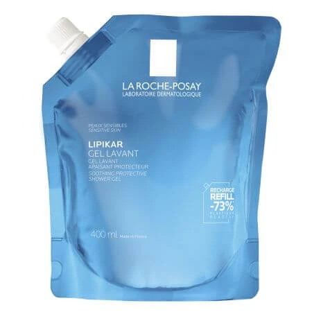 Libro Gel de ducha calmante y protector para pieles sensibles Lipikar, 400 ml, La Roche-Posay