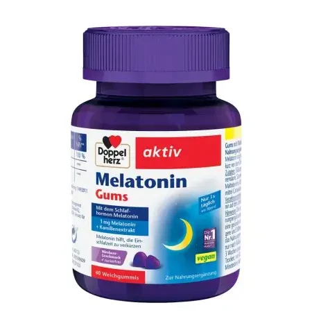 Gummibonbons mit Malatonin, Vitamin B6 und Kamillenextrakt Melatonin Gums, 40 Stück, Doppelherz