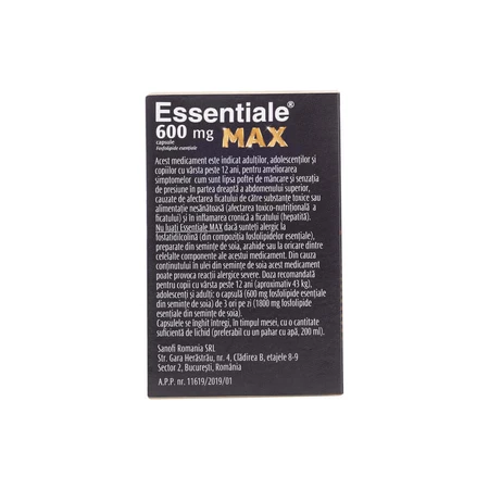 Essentiale MAX 600 mg, 3x30 capsules, Sanofi
