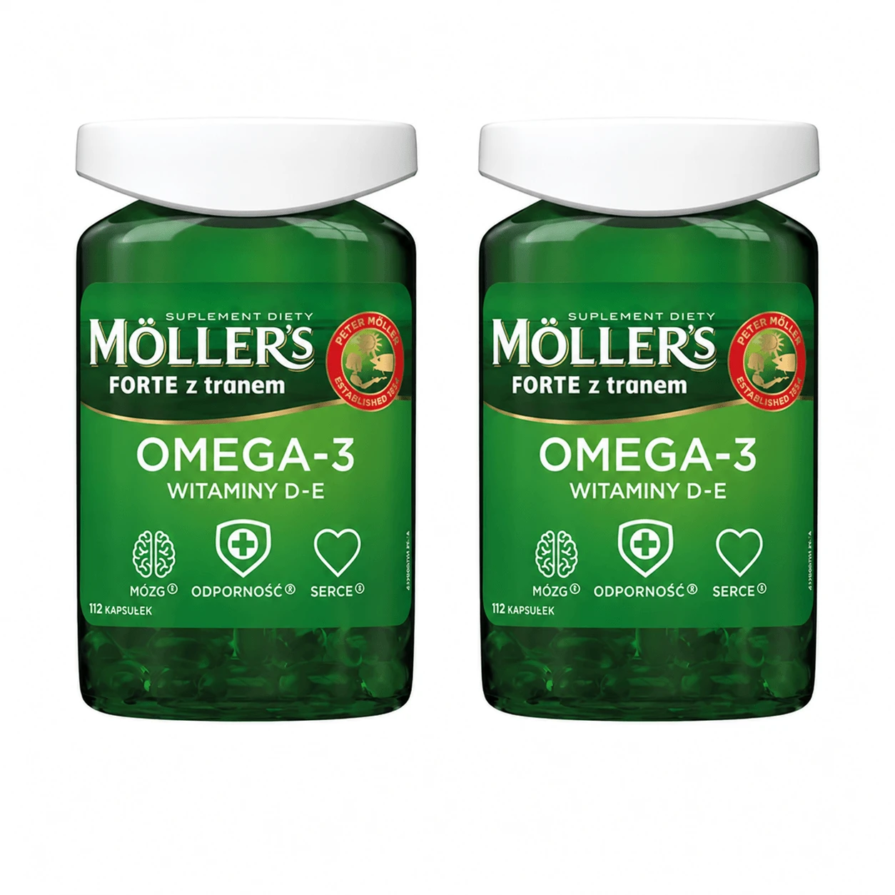 Möller's Forte Omega-3 Visolie, 2 × 112 capsules
