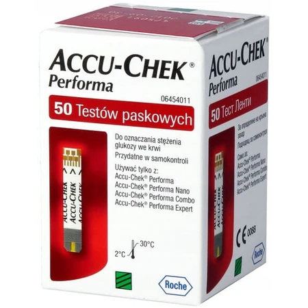 Accu-Chek Performa glucose meter test strips, 5 x 50 pieces, Roche