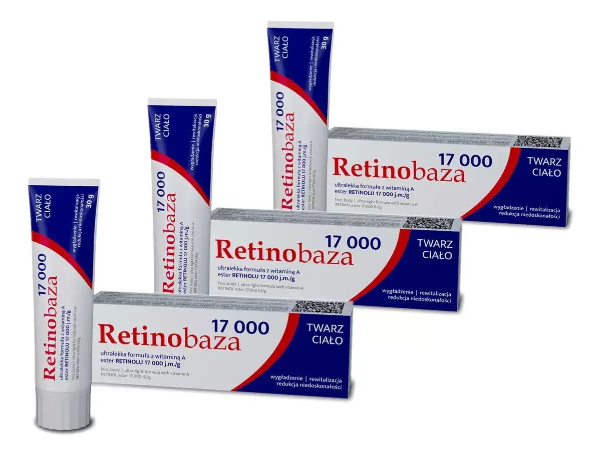 Retinobaza 17000 crème met vitamine A, 3×30 g, Farmapol