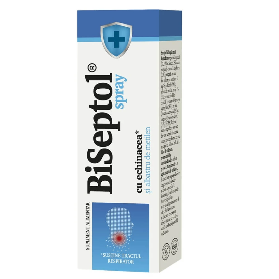Spray met Echinacea en methyleenblauw BiSeptol, 20 ml, Dacia Plant