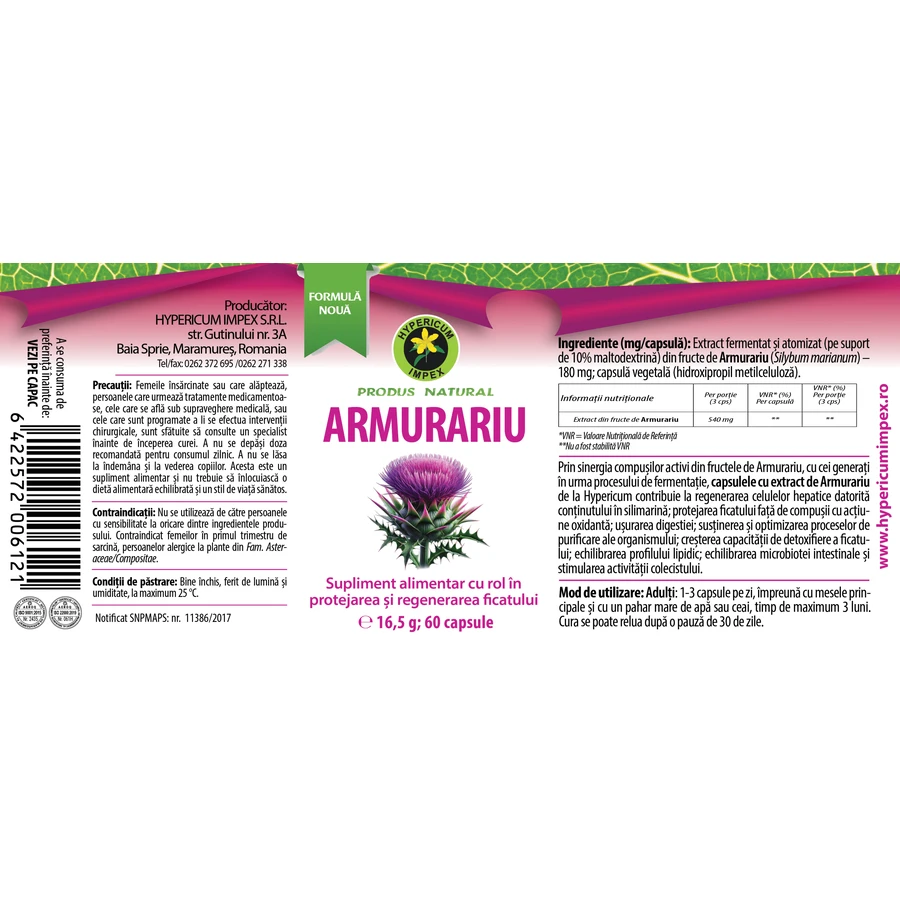 Armurariu capsules, 60 capsules
