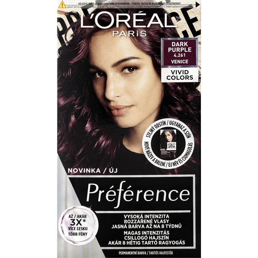 L'Oréal Paris Préférence Vivid Colors permanente haarkleuring 4.261 Venice 150 ml