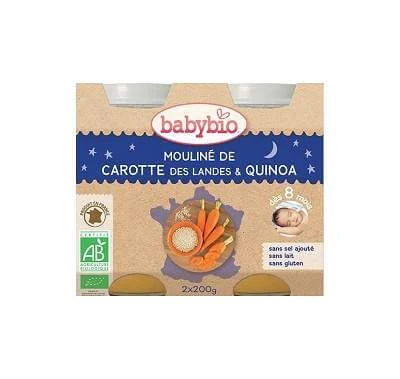 Biologische wortel- en quinoapuree, +8maanden, 2X200g, BabyBio