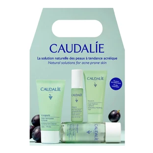 Caudalie Vinopure Starter Kit, gezichtsreinigingsgel, 30 ml + toner, 50 ml + serum voor onvolkomenheden, 10 ml + matterende en hydraterende fluid, 15 ml