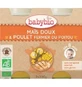 Organic mashed sweet corn and free range chicken meat, +8months, 2X200g, BabyBio
