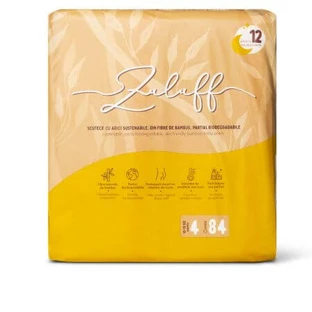Bamboe luiers, Maat 4, 10-15 kg, 84 stuks, Zuluff