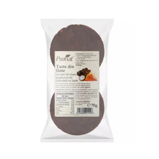 Linzenkoekjes met zeezout en melkchocoladeglazuur, 70 g, Pronat