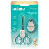 Set de soins des ongles pour bébé avec ciseaux et coupe-ongles, vert, 0 mois+, Baboo
