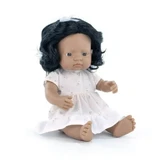 My Friends & Me Hispanic Puppe im Rüschenkleid, 38 cm, ab 10 Monaten, Miniland