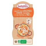 Biologisch pureemenu van groenten, rijst en kalkoenvlees, +8maanden, 2X200g, BabyBio