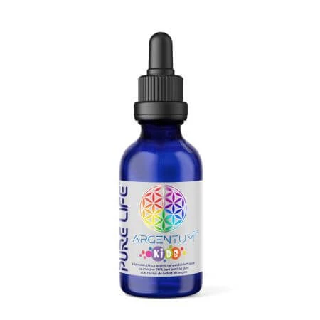 Zilver nanocolloïdaal Argentum+ Kids 15PPM met pipet, 60 ml, Pure Life