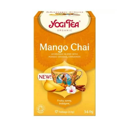 Biologische mango chai thee, 17 builtjes, Yogi Tea