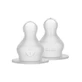 Set van 2 siliconen flesspenen, medium doorstroming, Slabbetjes