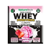 Instant Mix 24g proteïnepoeder met yoghurt en aardbeien, 34 g, Nature Tech