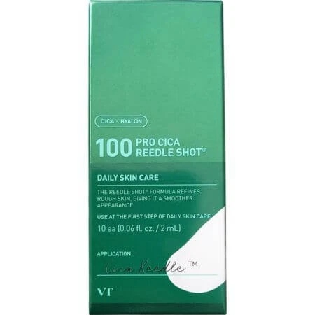 Verzachtend en herstellend gezichtsserum Reedle Shot 100, Pro Cica, 2 ml x 10 stuks, VT Cosmetics