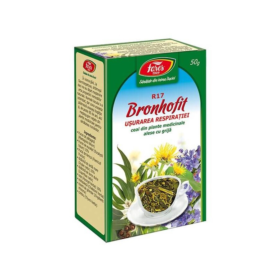 Bronhofit Tee Atemerleichterung, R17, 50 g, Fares