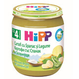 Piure crema din spanac si legume, +4 luni, 125 g, Hipp