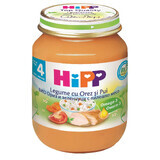 Purée de légumes, de riz et de poulet, +4 mois, 125 g, Hipp