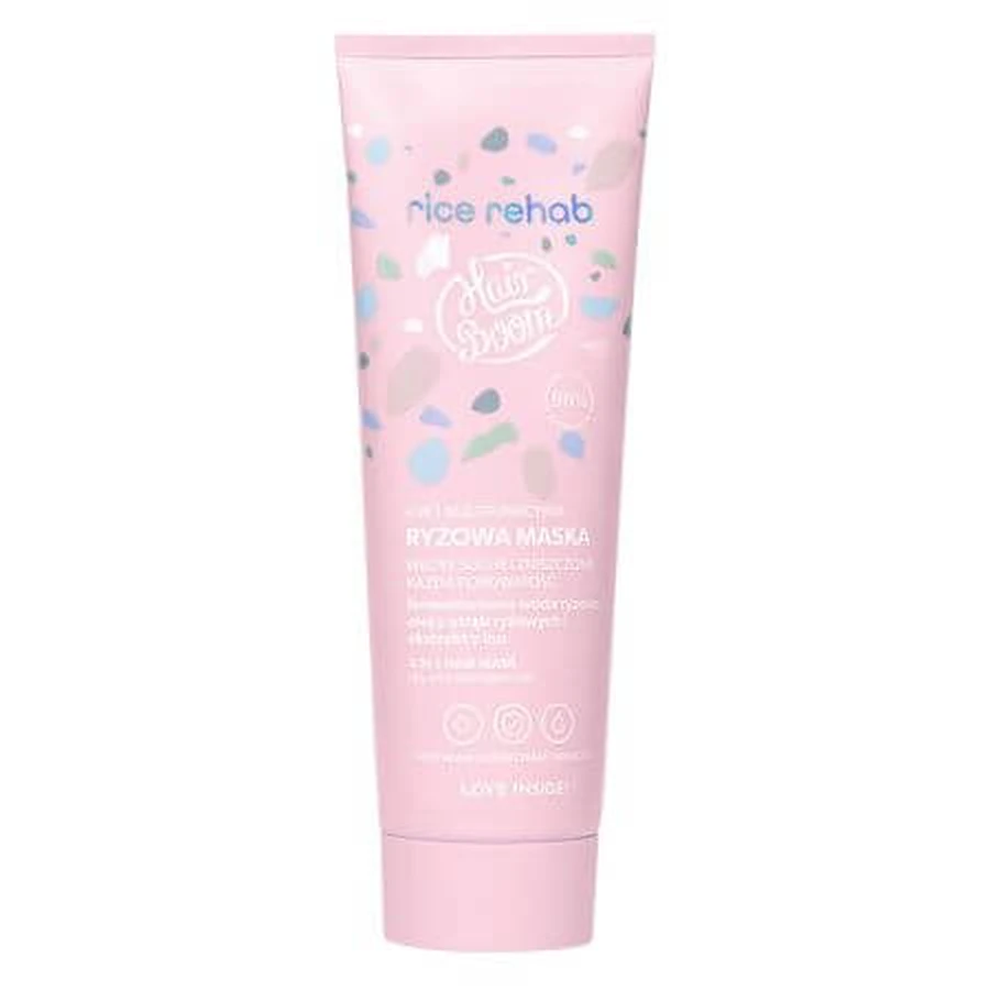 HairBoom Rice Rehab multifunktionale Haarmaske mit Reis, 200 ml, BodyBoom