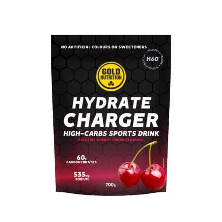 Isotone drank Hydrate Charger H60, Kers, 700 g, Gold Nutrition