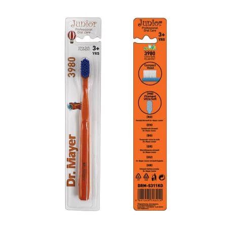 Kindertandenborstel Ultrasoft 3980, Oranje, 1 st, Dr. Mayer