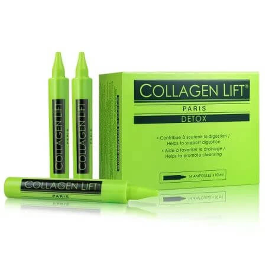 Fiale di disintossicazione dal collagene, 14 fiale x 10 ml, Collagen Lift