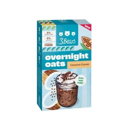 Haverpap met cacao en geraspte kokos, 400 g, 3Bears