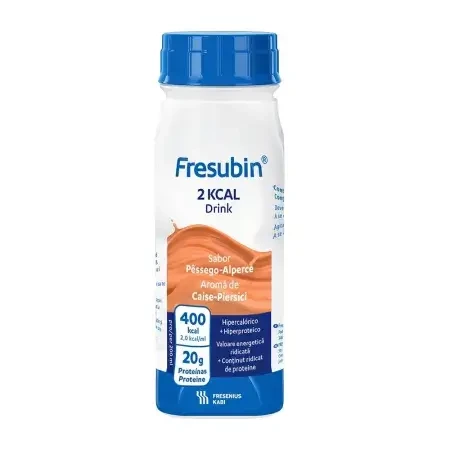 Drank met abrikozen- en perziksmaak Fresubin, 4x200 ml, Fresenius Kabi