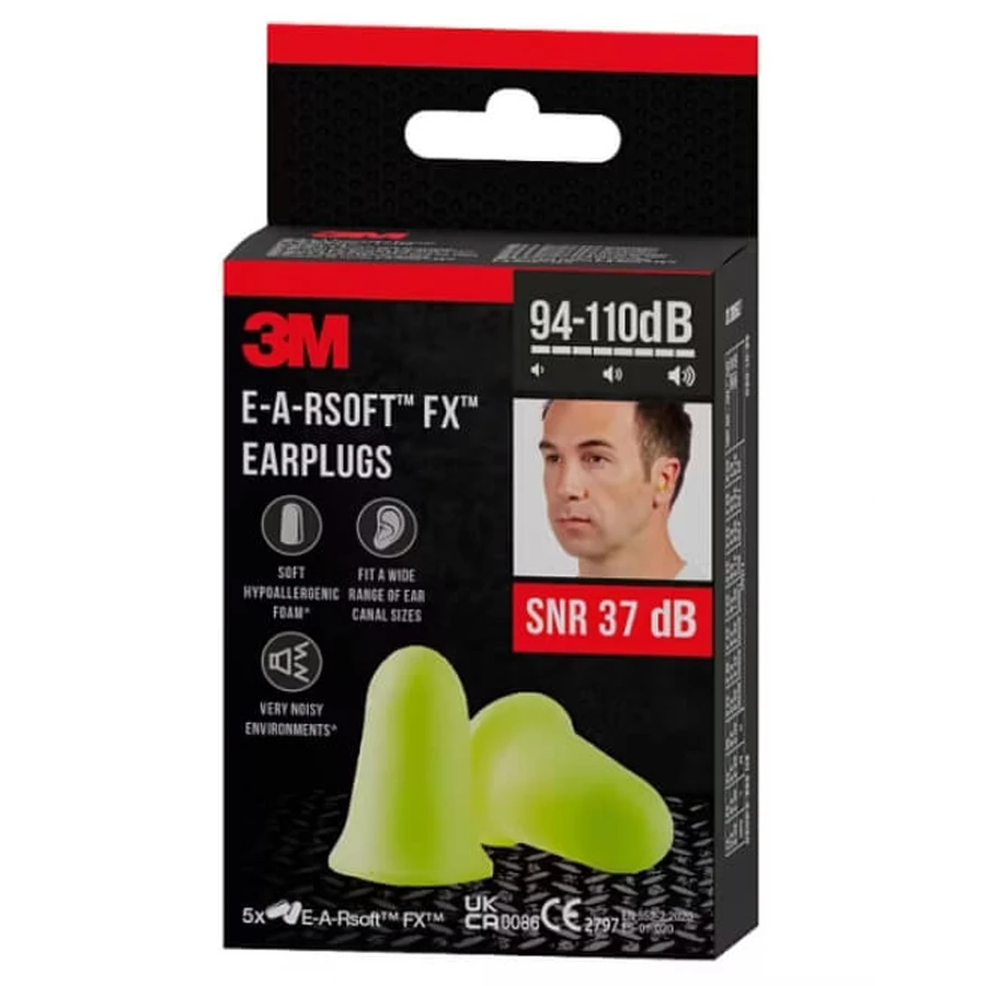 3M Ohrstöpsel E-A-RSOFT FX Stöpsel, 10 Stück