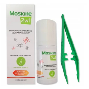 Moskine Środek do bezpiecznego usuwania kleszczy 2w1 z pęsetą, 9 ml