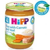 Rijstpuree, wortelen en kalfsvlees, +4 maanden, 190 g, Hipp