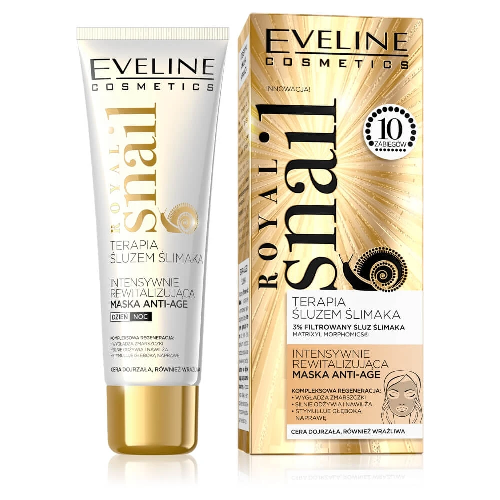 Eveline Cosmetics Koninklijke Slak 30+/40+ Intensief Revitaliserend Anti-verouderingsmasker, 50ml