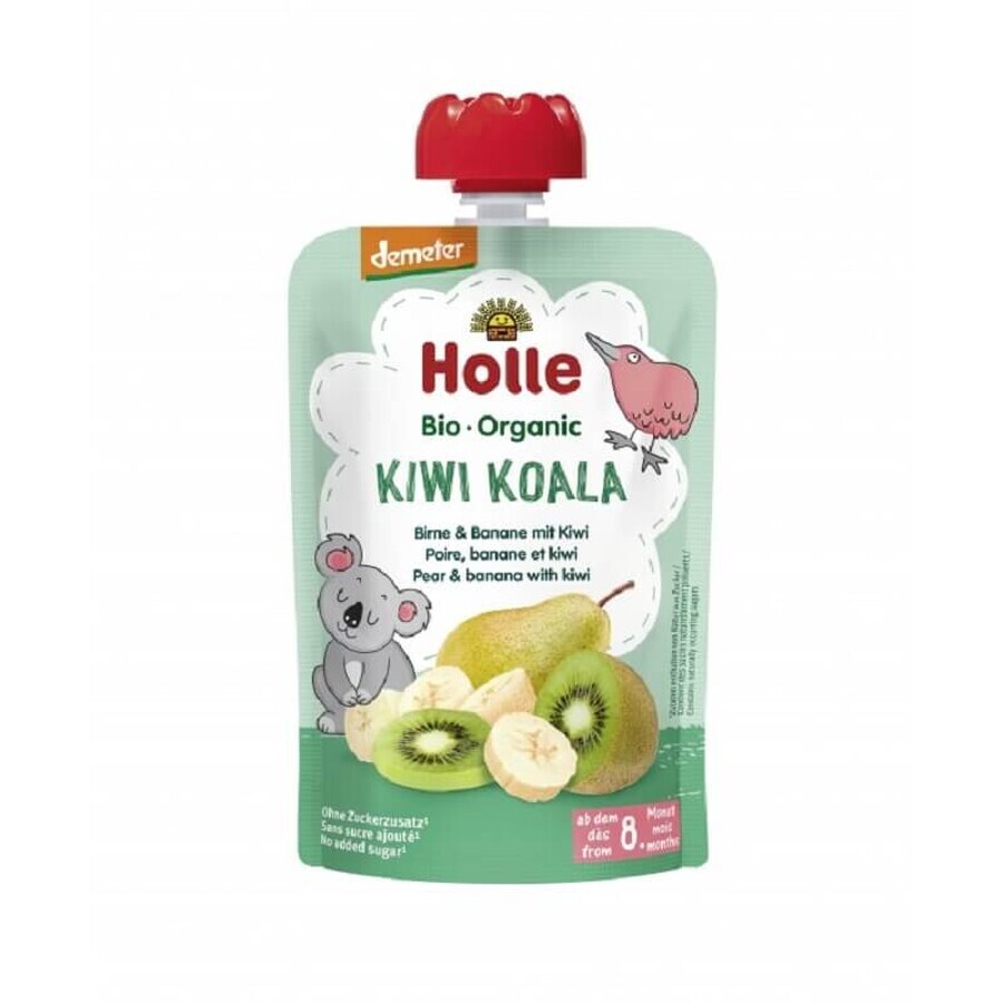 Eco peer, banaan en kiwi puree, 100g, Holle