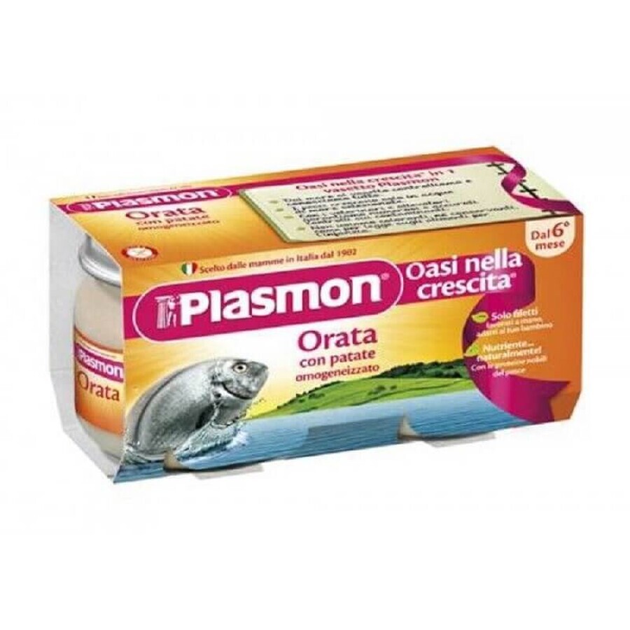 Puré de dorada sin gluten con patata, 2 uds x 80 gr, Plasmon